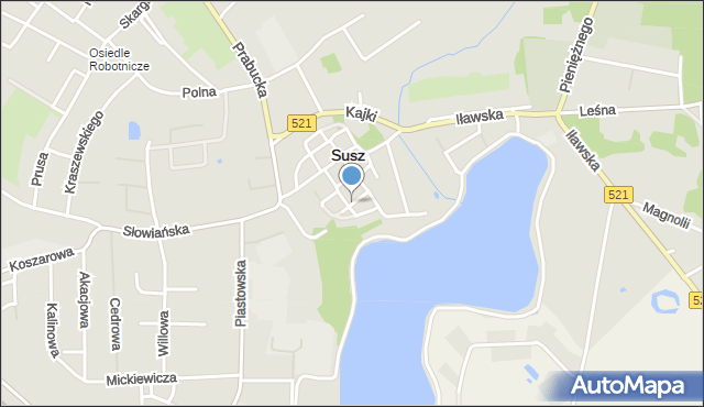 Susz, Szewska, mapa Susz