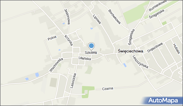 Święciechowa, Szkolna, mapa Święciechowa