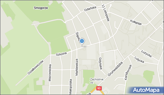 Świnoujście, Szkolna, mapa Świnoujście