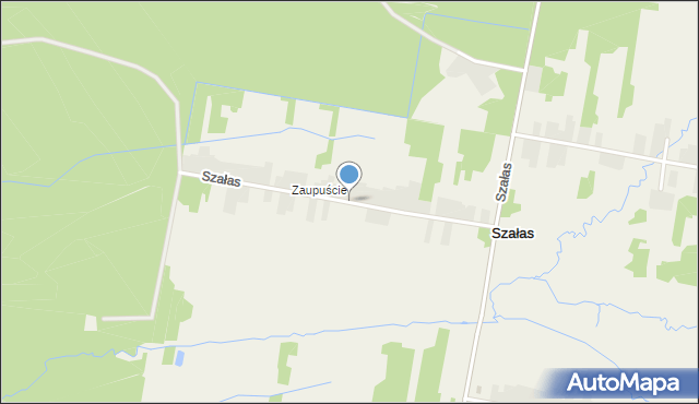 Szałas gmina Zagnańsk, Szałas, mapa Szałas gmina Zagnańsk