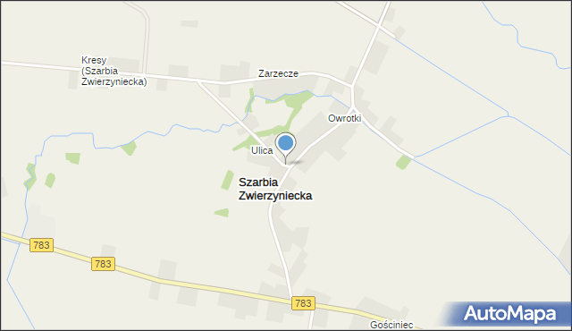 Szarbia Zwierzyniecka, Szarbia Zwierzyniecka, mapa Szarbia Zwierzyniecka