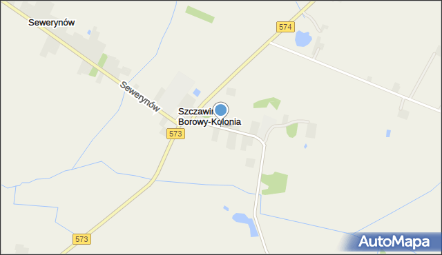 Szczawin Borowy-Kolonia, Szczawin Borowy-Kolonia, mapa Szczawin Borowy-Kolonia