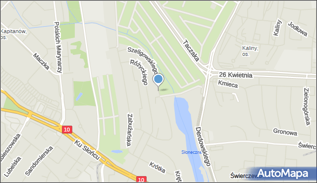 Szczecin, Szeligowskiego Tadeusza, mapa Szczecina