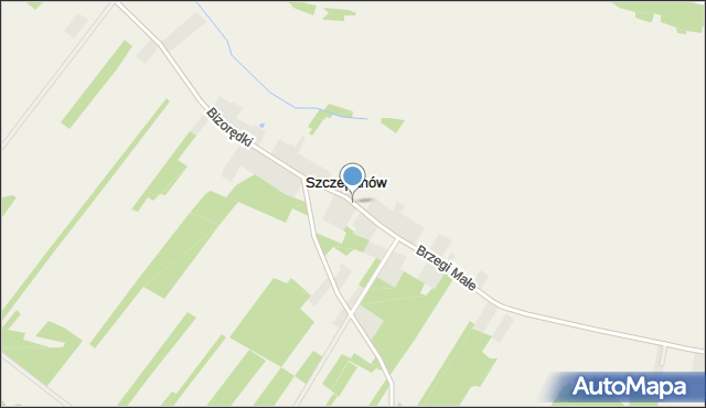 Szczepanów gmina Sobków, Szczepanów, mapa Szczepanów gmina Sobków