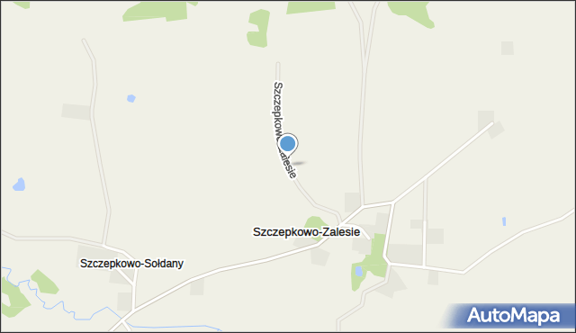 Szczepkowo-Zalesie, Szczepkowo-Zalesie, mapa Szczepkowo-Zalesie