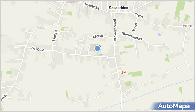 Szczerbice, Szkolna, mapa Szczerbice