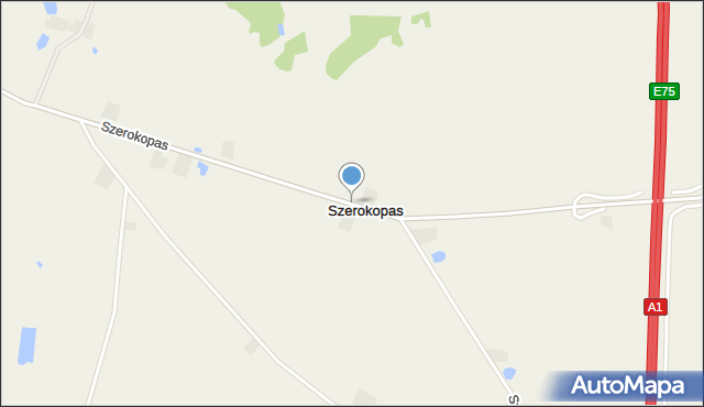 Szerokopas, Szerokopas, mapa Szerokopas