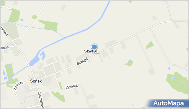 Szwejki gmina Sońsk, Szwejki, mapa Szwejki gmina Sońsk