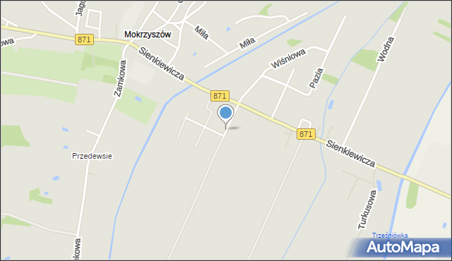 Tarnobrzeg, Szafirowa, mapa Tarnobrzegu