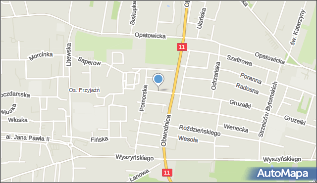 Tarnowskie Góry, Szczygłów, mapa Tarnowskie Góry