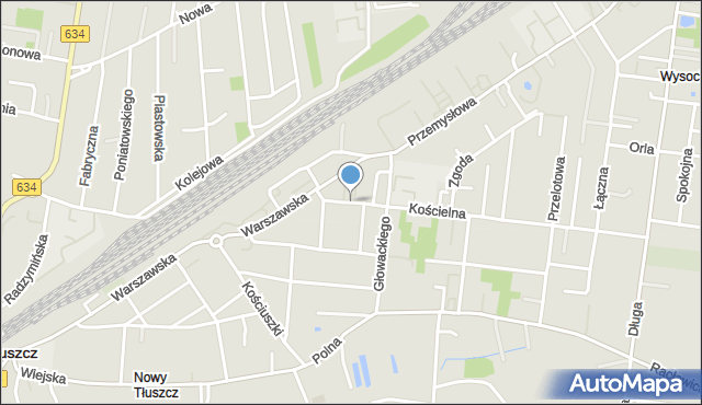 Tłuszcz powiat wołomiński, Szkolna, mapa Tłuszcz powiat wołomiński