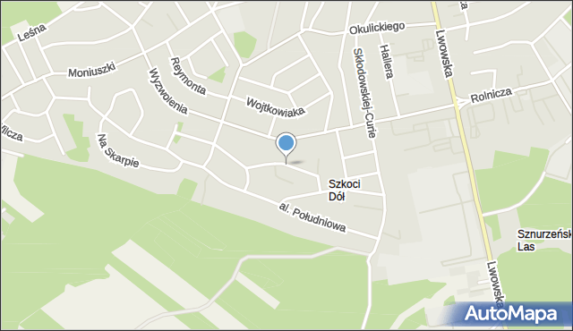 Tomaszów Lubelski, Szkoci Dół, mapa Tomaszów Lubelski