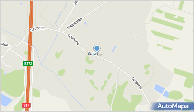 Tomaszów Lubelski, Szopena Fryderyka, mapa Tomaszów Lubelski