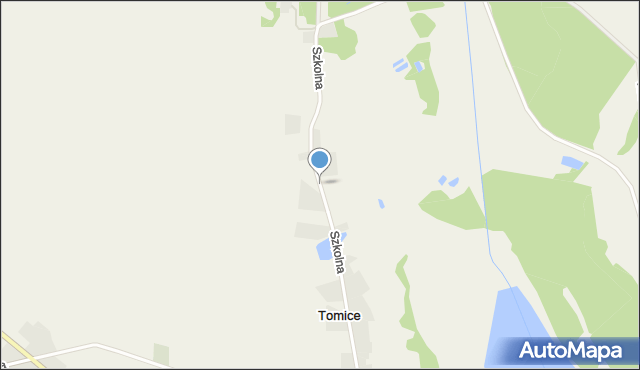 Tomice gmina Stęszew, Szkolna, mapa Tomice gmina Stęszew