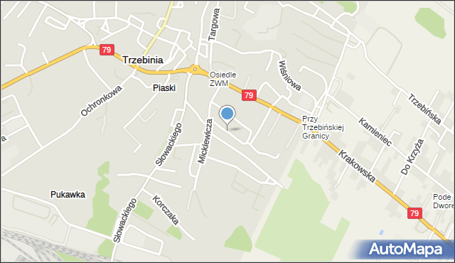 Trzebinia powiat chrzanowski, Szewska, mapa Trzebinia powiat chrzanowski