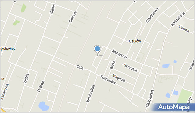 Tychy, Szafirków, mapa Tychów