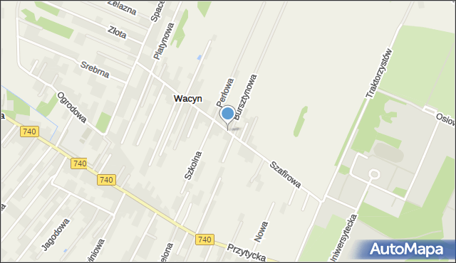Wacyn, Szafirowa, mapa Wacyn