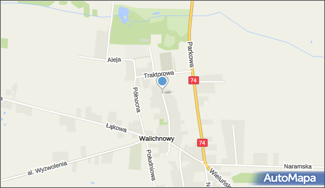 Walichnowy, Szkolna, mapa Walichnowy