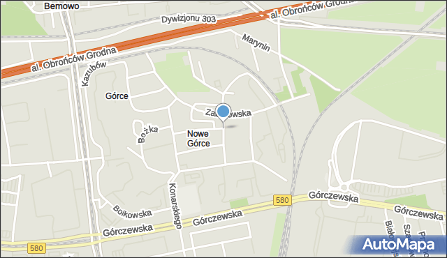 Warszawa, Szlifierska, mapa Warszawy