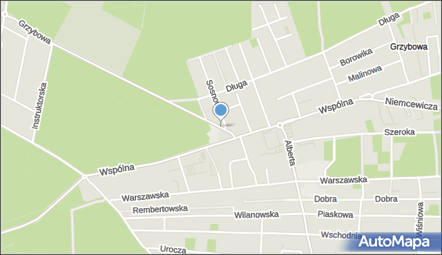 Warszawa, Szosowa, mapa Warszawy