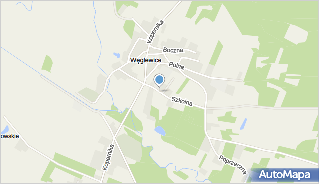 Węglewice gmina Galewice, Szkolna, mapa Węglewice gmina Galewice