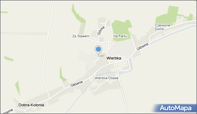 Wierbka, Szkolna, mapa Wierbka