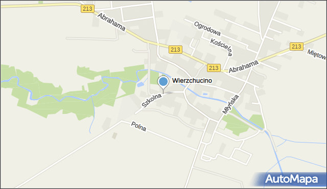 Wierzchucino, Szkolna, mapa Wierzchucino