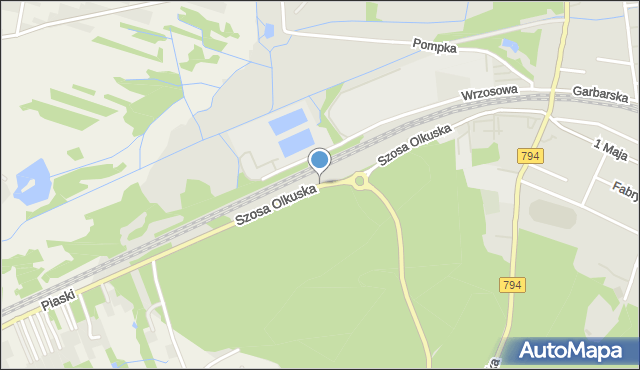 Wolbrom, Szosa Olkuska, mapa Wolbrom