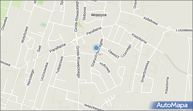 Wrocław, Szarych Szeregów, mapa Wrocławia