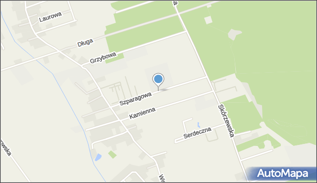 Wysogotowo, Szparagowa, mapa Wysogotowo