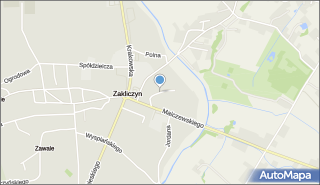 Zakliczyn powiat tarnowski, Szkolna, mapa Zakliczyn powiat tarnowski