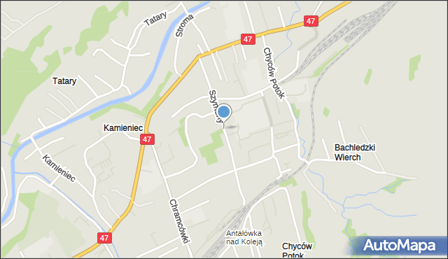 Zakopane, Szymony, mapa Zakopanego