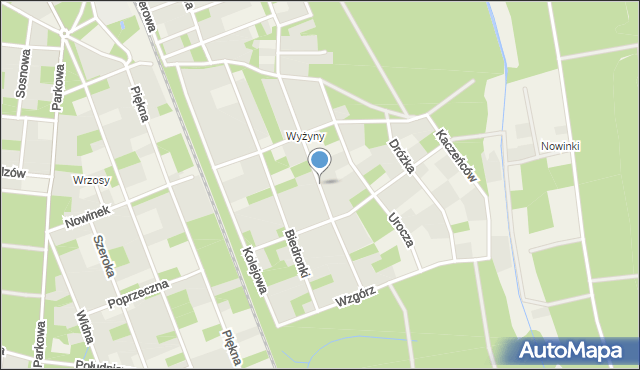 Zalesie Górne, Szmaragdowych Żuków, mapa Zalesie Górne