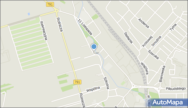 Zawiercie, Szkolna, mapa Zawiercie