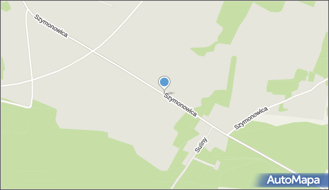 Zawiercie, Szymonowica Szymona, mapa Zawiercie