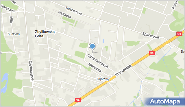 Zbylitowska Góra, Szarych Szeregów, mapa Zbylitowska Góra