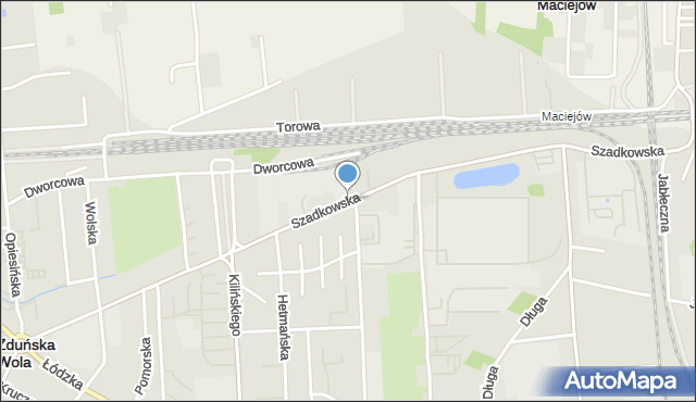 Zduńska Wola, Szadkowska, mapa Zduńska Wola
