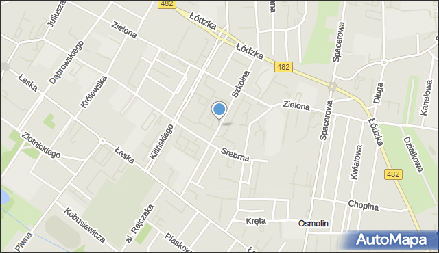 Zduńska Wola, Szkolna, mapa Zduńska Wola