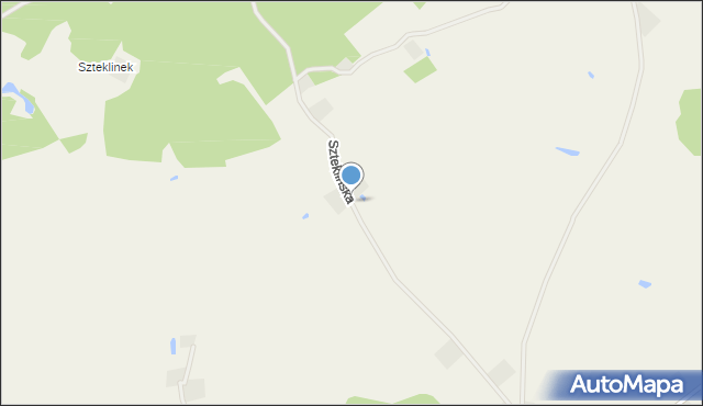 Zielona Góra gmina Lubichowo, Szteklińska, mapa Zielona Góra gmina Lubichowo