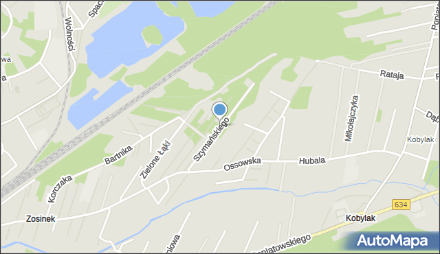 Zielonka powiat wołomiński, Szymańskiego-Kuli Leona, mapa Zielonka powiat wołomiński