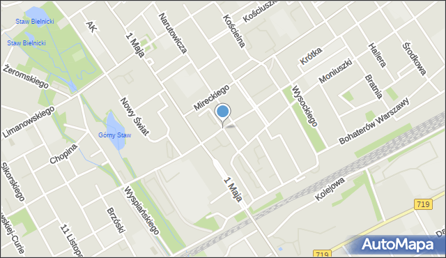 Żyrardów, Szulmana Borucha, mapa Żyrardów