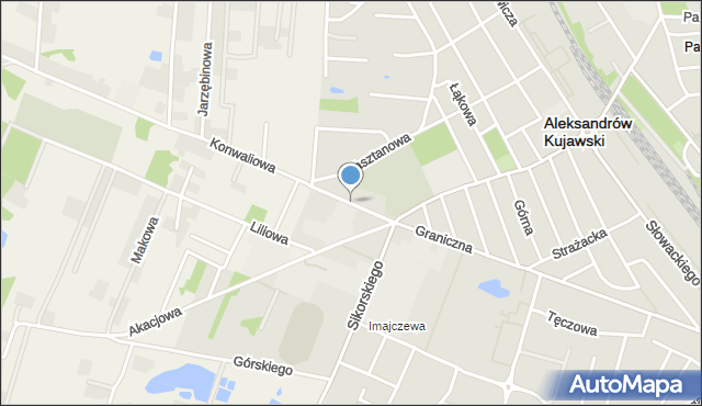 Aleksandrów Kujawski, Targowa, mapa Aleksandrów Kujawski