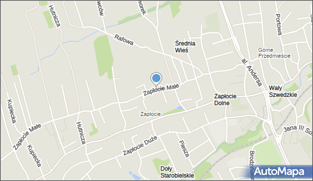 Bielsko-Biała, Tarnopolska, mapa Bielsko-Białej