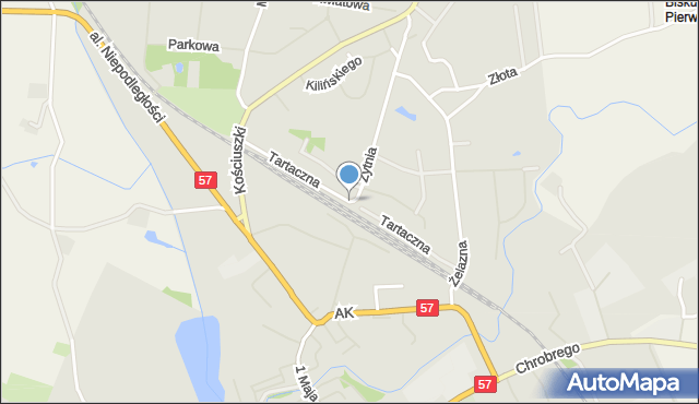 Biskupiec powiat olsztyński, Tartaczna, mapa Biskupiec powiat olsztyński