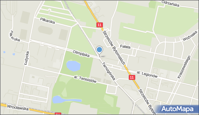 Bytom, Tarnogórska, mapa Bytomia