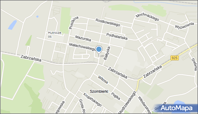 Bytom, Tatrzańska, mapa Bytomia
