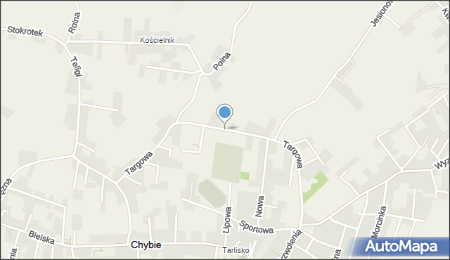 Chybie, Targowa, mapa Chybie