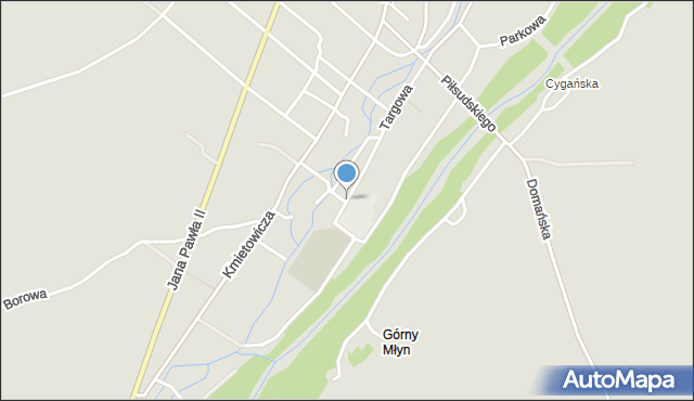 Czarny Dunajec, Targowa, mapa Czarny Dunajec