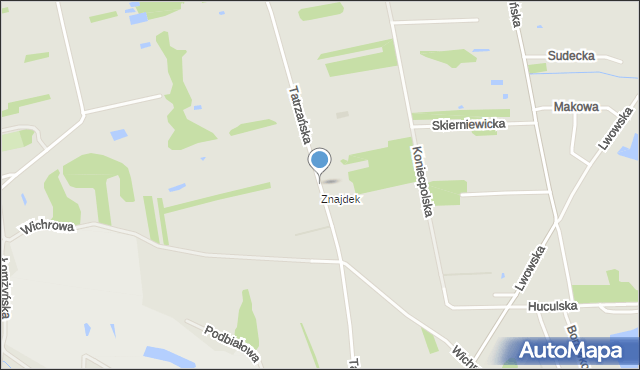 Częstochowa, Tatrzańska, mapa Częstochowy