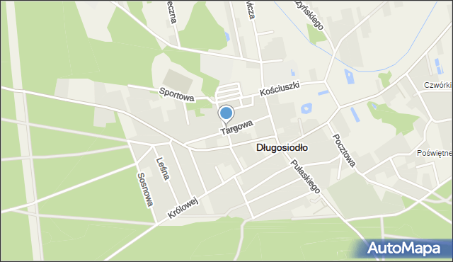 Długosiodło, Targowa, mapa Długosiodło